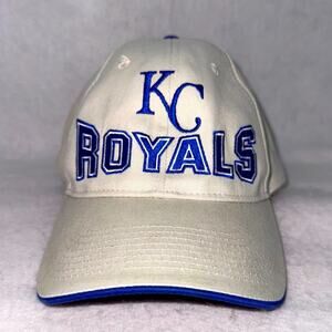 Vintage MLB Kansas City Royals Baseball Cap Hat Grey & Blue